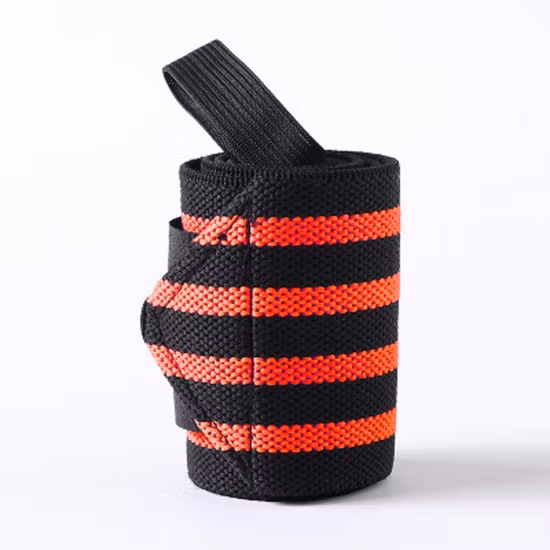 Poliéster Látex Algodón Elástico Muñequera ajustable Soporte para muñeca Prevención de esguinces Vendaje de compresión Deportes Levantamiento de pesas Muñequera Correa Fitness
